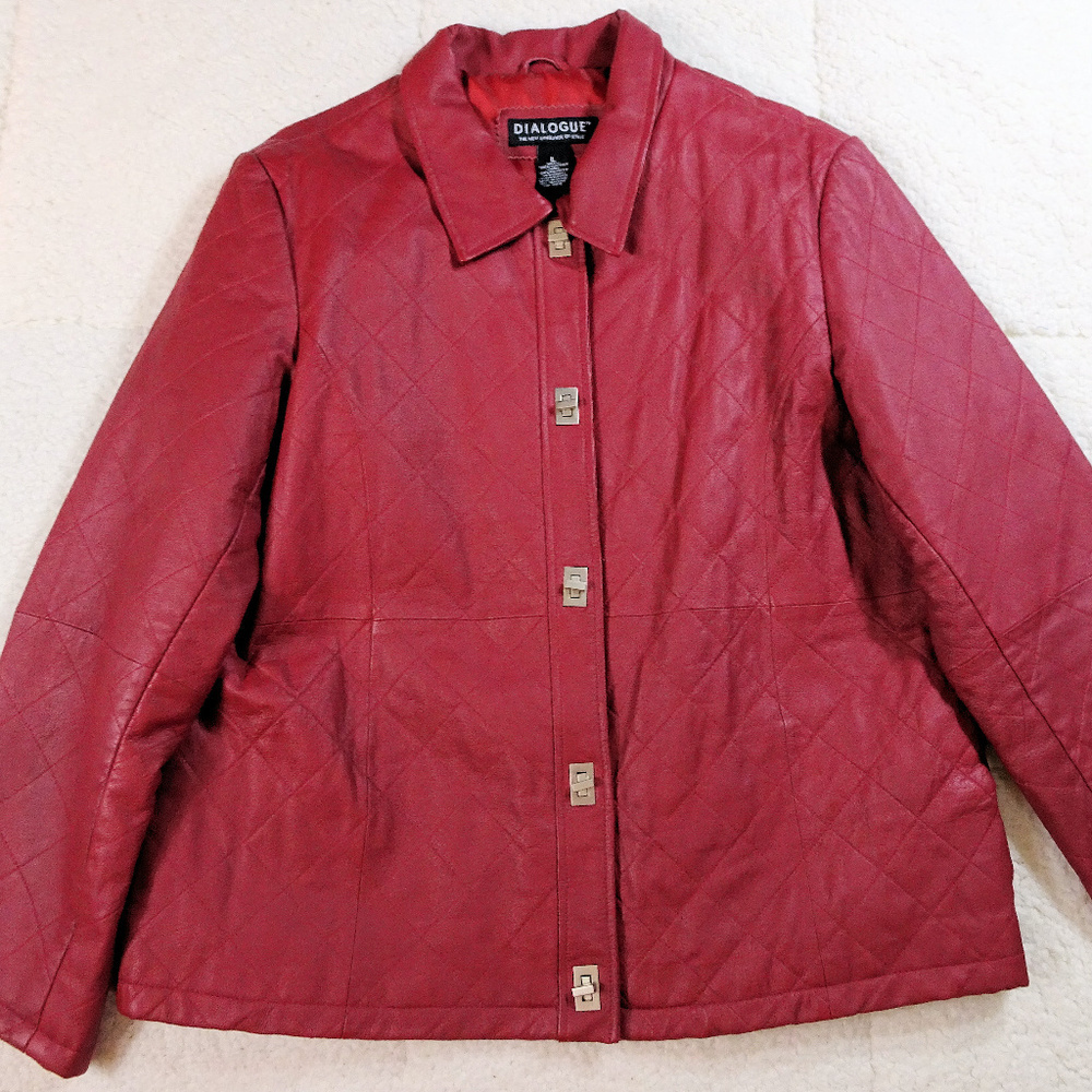 Dialogue Quilted Red Leather w/ Hardware Large